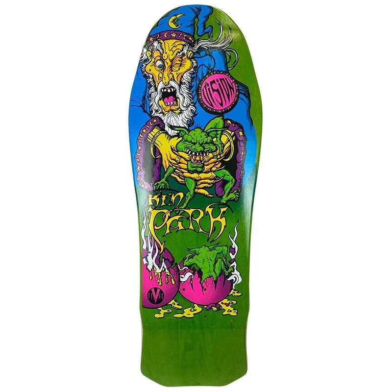 Vision 10" x 31.5" Ken Park Wizard Green Stain Skateboard Deck