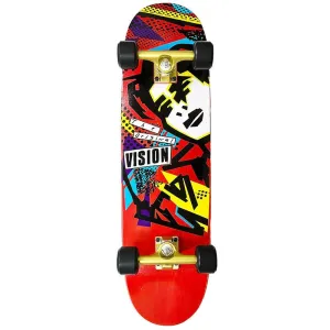 Vision 8.875" x 32.75" MG Modern Shaped Red Stain Complete Skateboard