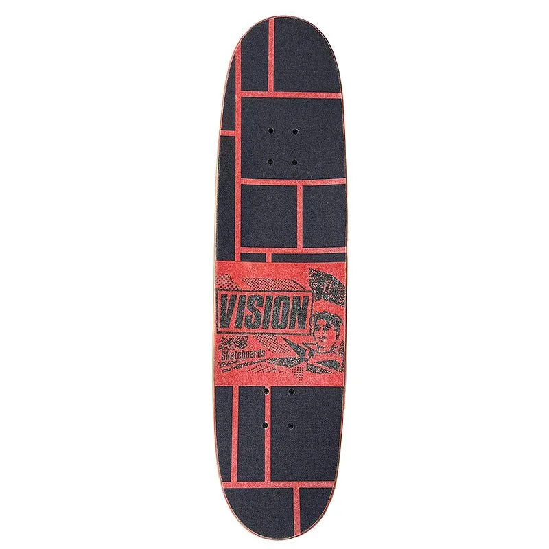 Vision 8.875" x 32.75" MG Modern Shaped Red Stain Complete Skateboard