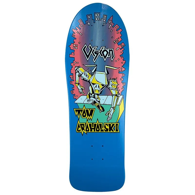 Vision 9.5" x 29.5" Groholski Robot Blue Skateboard Deck