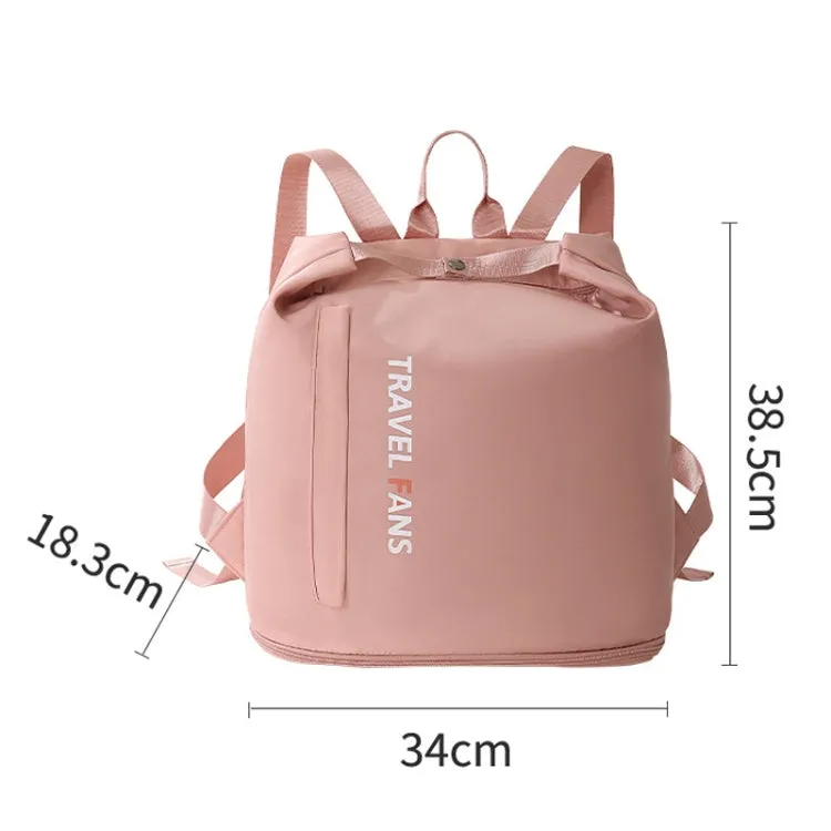 Waterproof Swimming Backpack Wet/Dry Separate Gym Bag Business Trip Clothes Shoes Storage Bag(Pink)