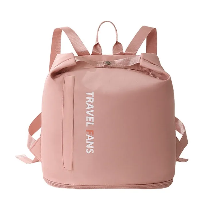 Waterproof Swimming Backpack Wet/Dry Separate Gym Bag Business Trip Clothes Shoes Storage Bag(Pink)