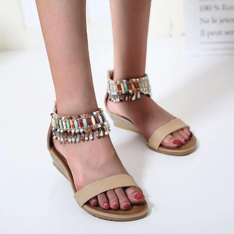 Wedge Heel Retro Sandals