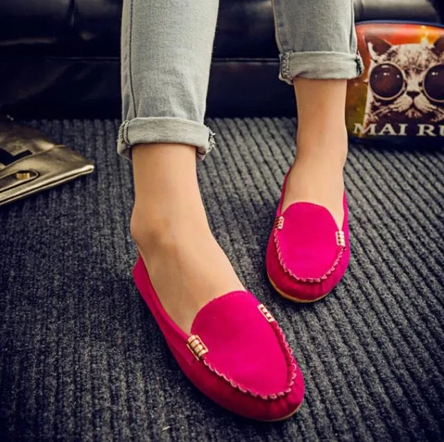 Women Flats Shoes 2019 Loafers Candy Color Slip on Flat Shoes Ballet Comfortable For ladies