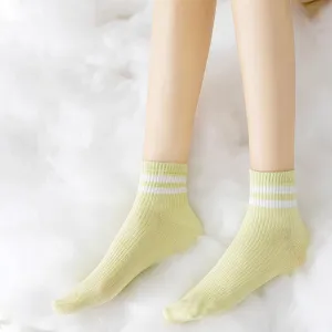 Women's 5A Antibacterial Breathable Striped Socks