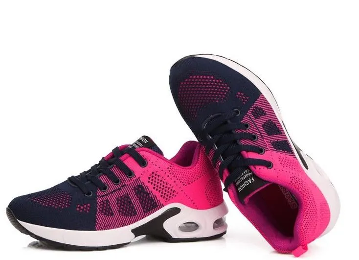 Women's air cushion running shoes lightweight sneakers colorful breathable outdoor sports shoes