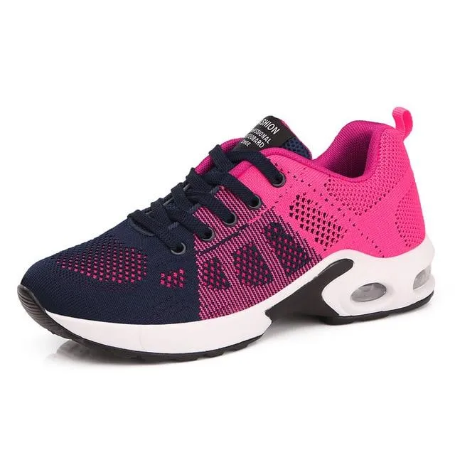 Women's air cushion running shoes lightweight sneakers colorful breathable outdoor sports shoes