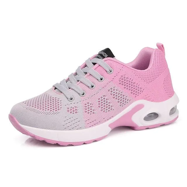 Women's air cushion running shoes lightweight sneakers colorful breathable outdoor sports shoes