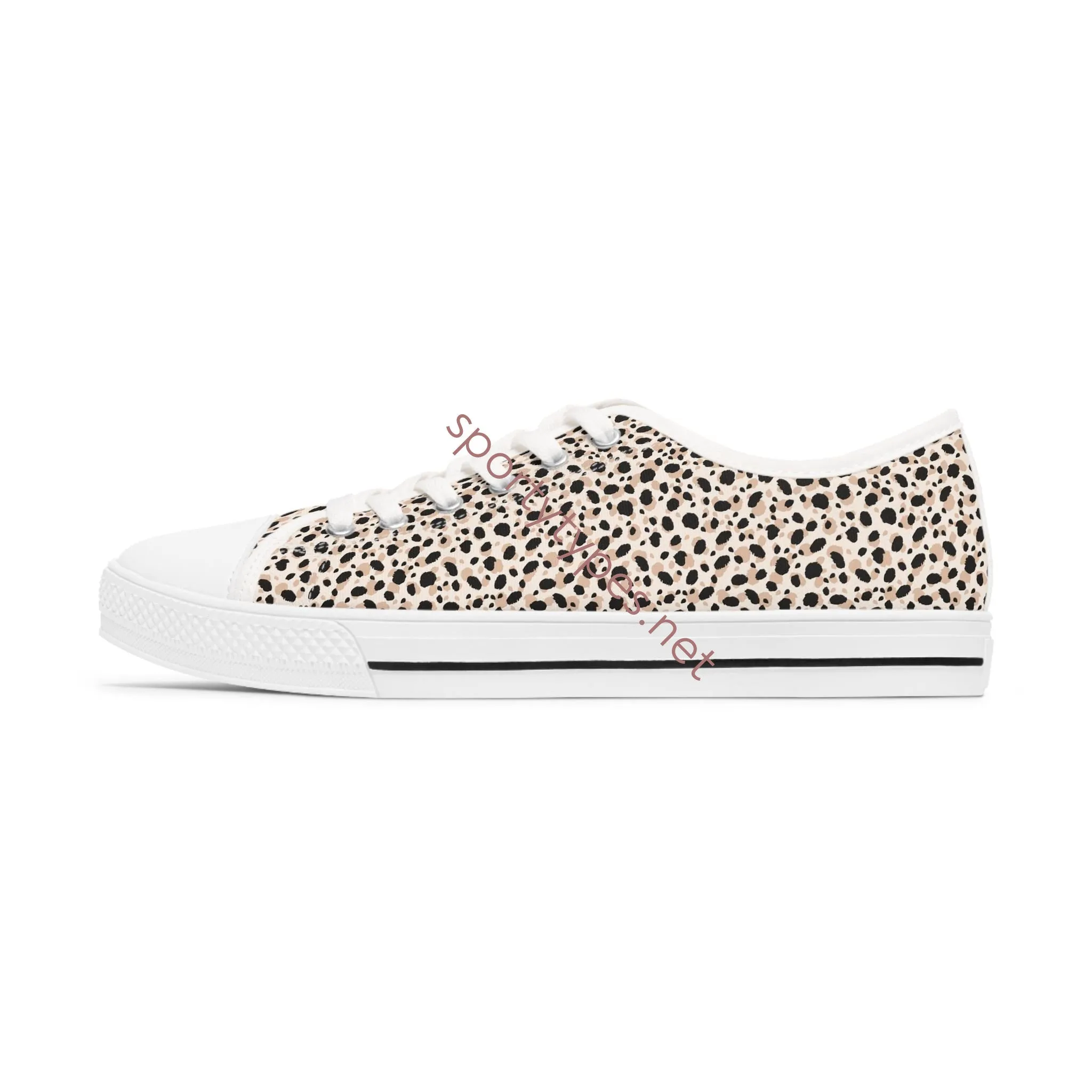 Women's Cheetah Print Low Top Canvas Sneakers