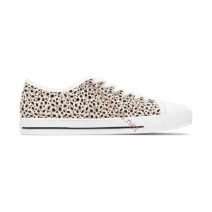 Women's Cheetah Print Low Top Canvas Sneakers