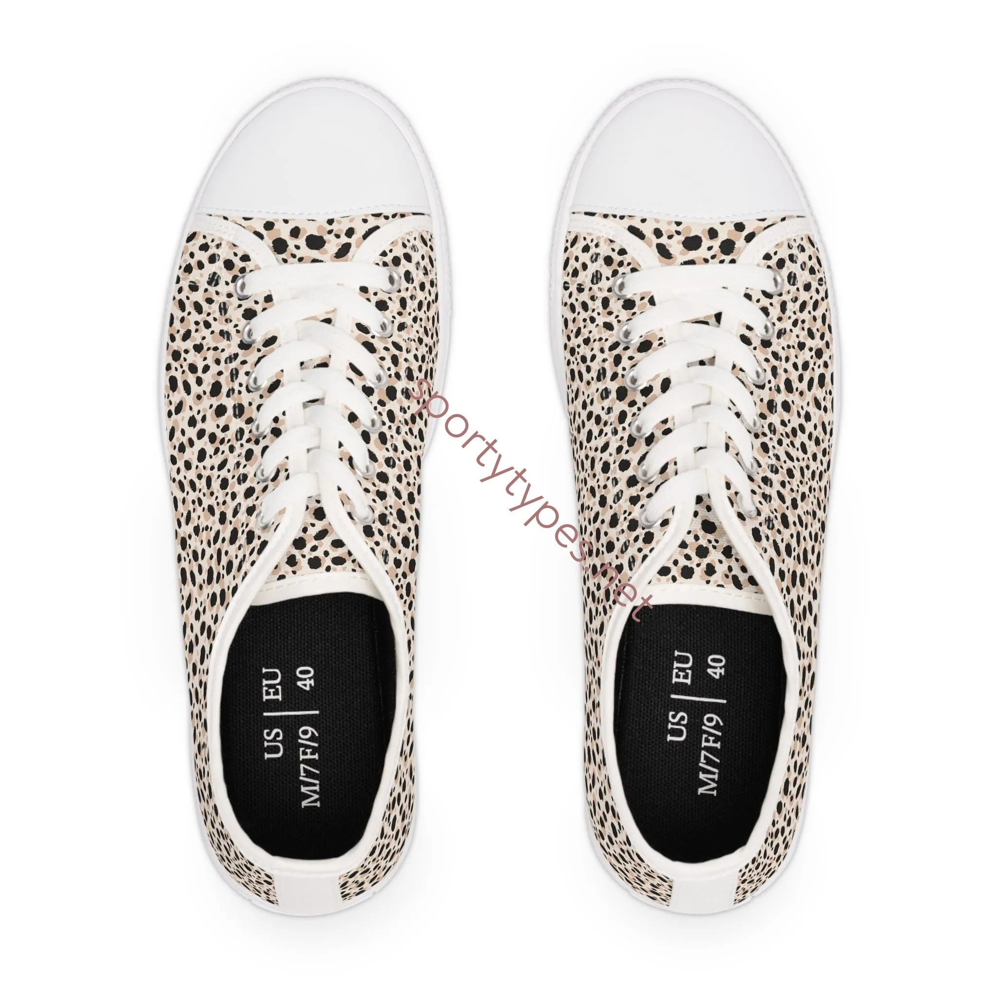 Women's Cheetah Print Low Top Canvas Sneakers