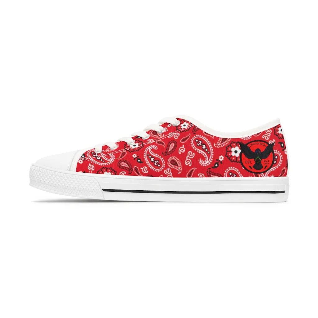 Women's Crowgodshi Red Colors Low Top Sneakers