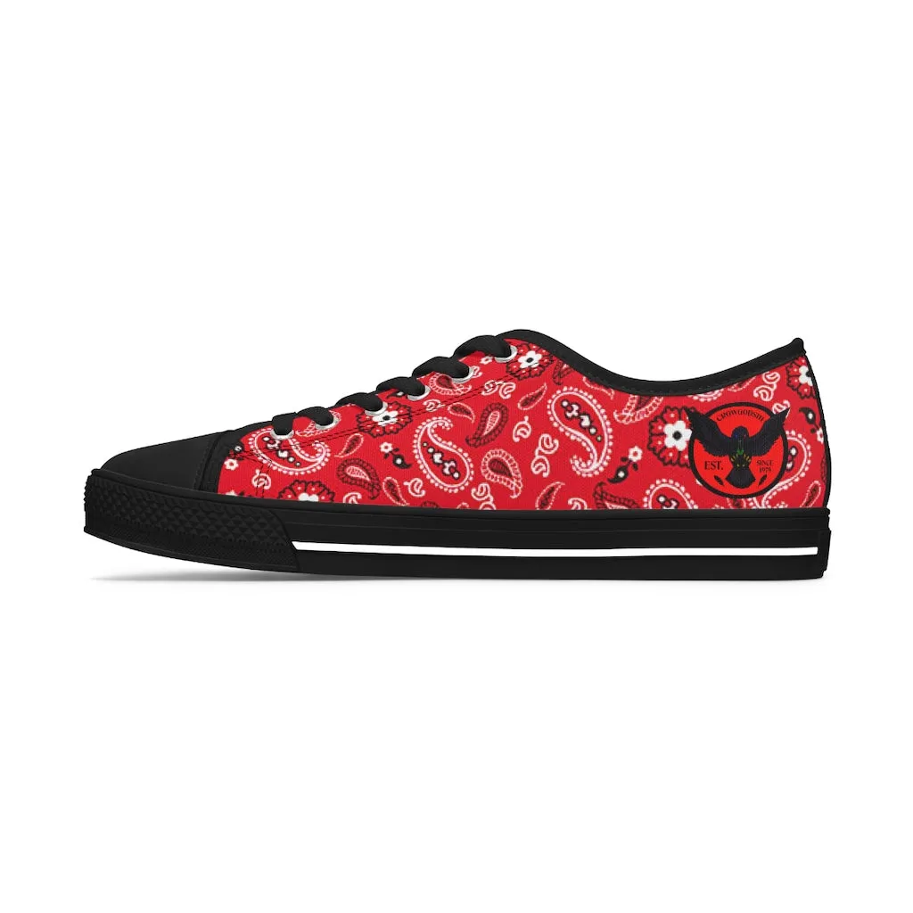 Women's Crowgodshi Red Colors Low Top Sneakers