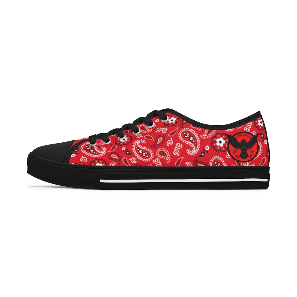 Women's Crowgodshi Red Colors Low Top Sneakers