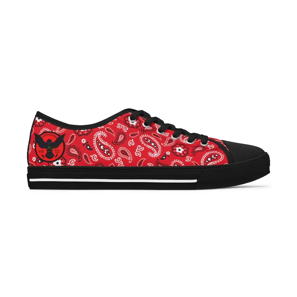 Women's Crowgodshi Red Colors Low Top Sneakers