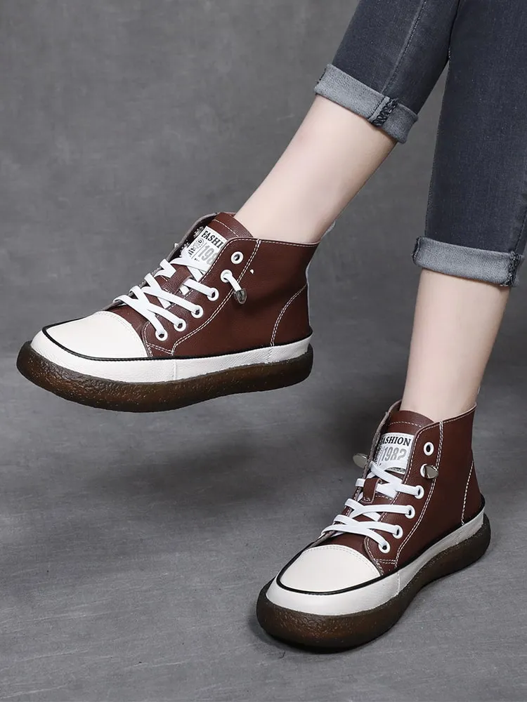 Women's Soft Sole Leather Sneakers