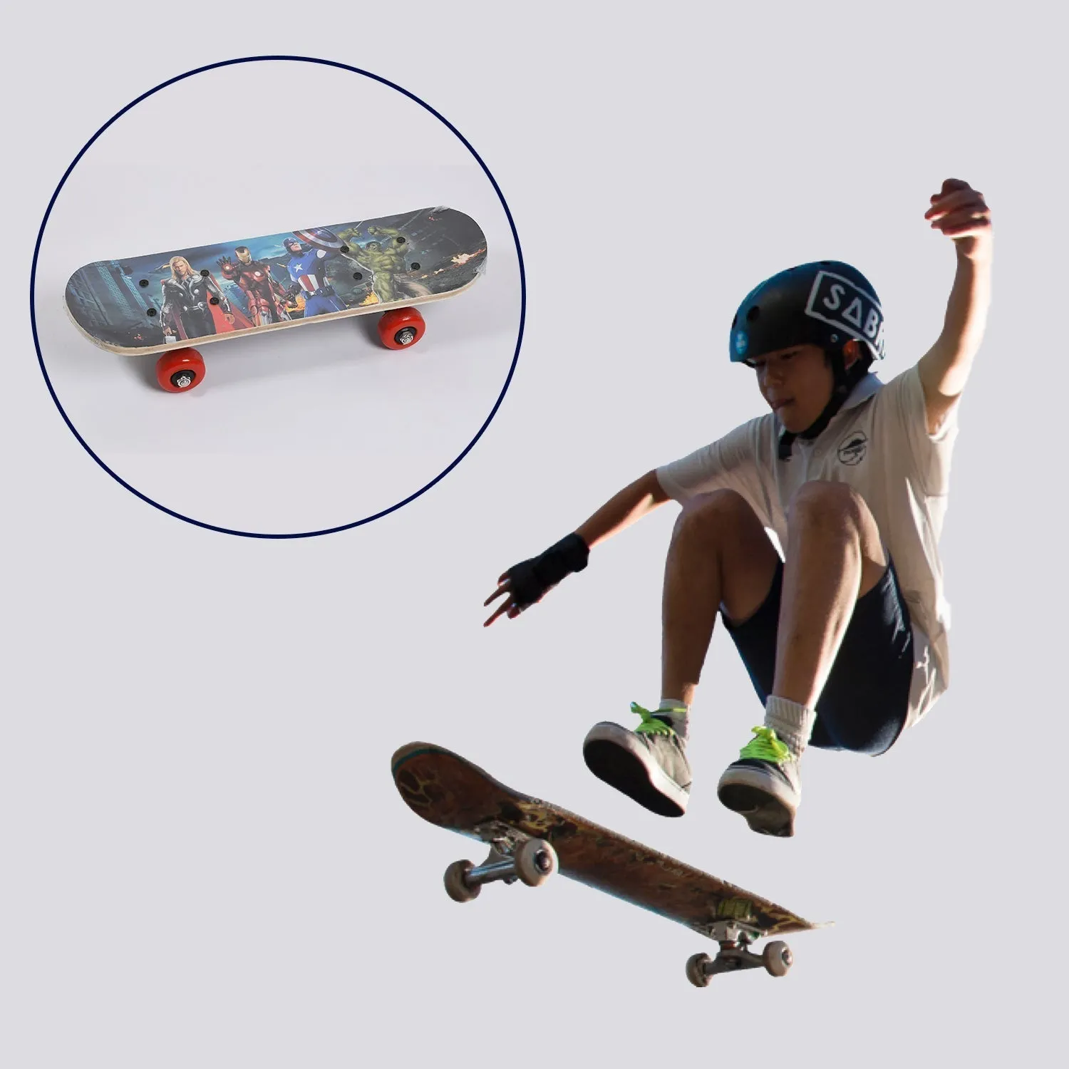 Wood Skateboard Skating Board Lightweight Board Cool Skate Board for Beginner/Kids/Teens/Adult and Return Gift Item (Roller Skate)