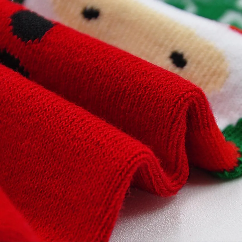 ZFSOCK 5 Pairs of Vibrant Christmas Crew Socks for Women